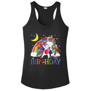 It's My 7th Birthday Unicorn 7 Year Olds Outfit Ladies PosiCharge Competitor Racerback Tank