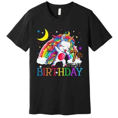 It's My 7th Birthday Unicorn 7 Year Olds Outfit Premium T-Shirt