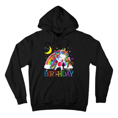 It's My 7th Birthday Unicorn 7 Year Olds Outfit Tall Hoodie