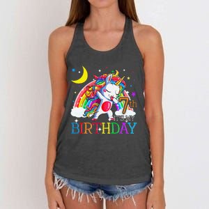 It's My 7th Birthday Unicorn 7 Year Olds Outfit Women's Knotted Racerback Tank