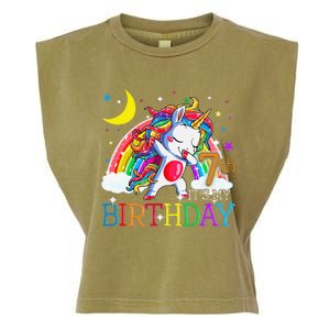 It's My 7th Birthday Unicorn 7 Year Olds Outfit Garment-Dyed Women's Muscle Tee