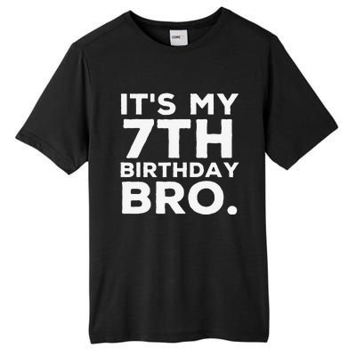 Its My 7th Birthday Bro 7 Years Old Birthday Party Tall Fusion ChromaSoft Performance T-Shirt