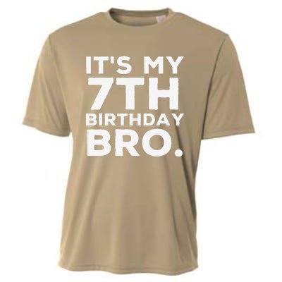 Its My 7th Birthday Bro 7 Years Old Birthday Party Cooling Performance Crew T-Shirt