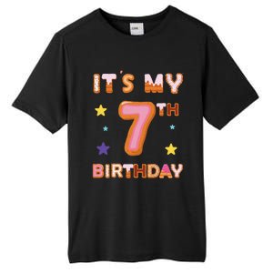 Its My 7th Birthday Sweet Donuts Funny 7 Year Old Tall Fusion ChromaSoft Performance T-Shirt