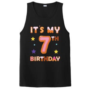 Its My 7th Birthday Sweet Donuts Funny 7 Year Old PosiCharge Competitor Tank