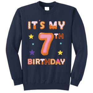 Its My 7th Birthday Sweet Donuts Funny 7 Year Old Sweatshirt