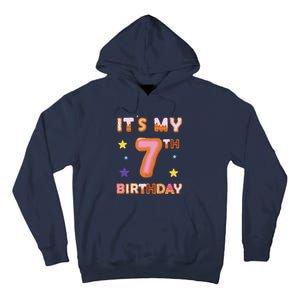 Its My 7th Birthday Sweet Donuts Funny 7 Year Old Tall Hoodie