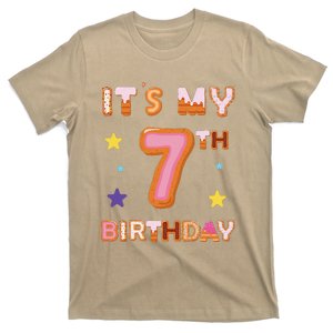 Its My 7th Birthday Sweet Donuts Funny 7 Year Old T-Shirt