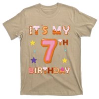 Its My 7th Birthday Sweet Donuts Funny 7 Year Old T-Shirt