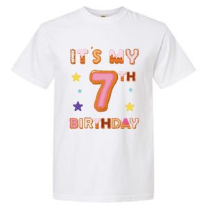 Its My 7th Birthday Sweet Donuts Funny 7 Year Old Garment-Dyed Heavyweight T-Shirt