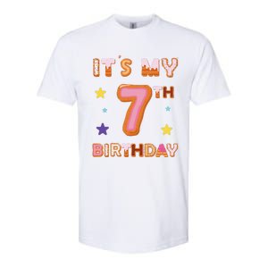 Its My 7th Birthday Sweet Donuts Funny 7 Year Old Softstyle CVC T-Shirt