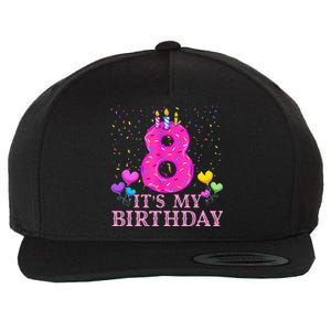 It's My 8th Birthday Sweet donut Happy 8 Year Old Wool Snapback Cap