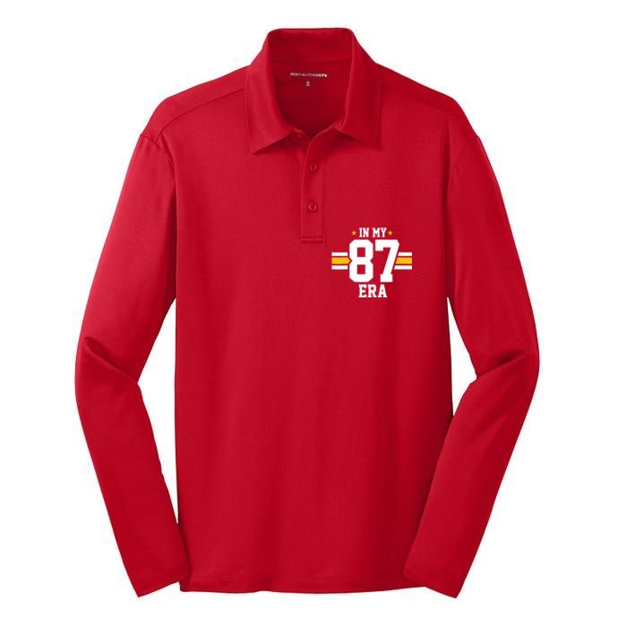 In My 87 Era Funny Football Boyfriend Lovers Couple Matching Silk Touch Performance Long Sleeve Polo