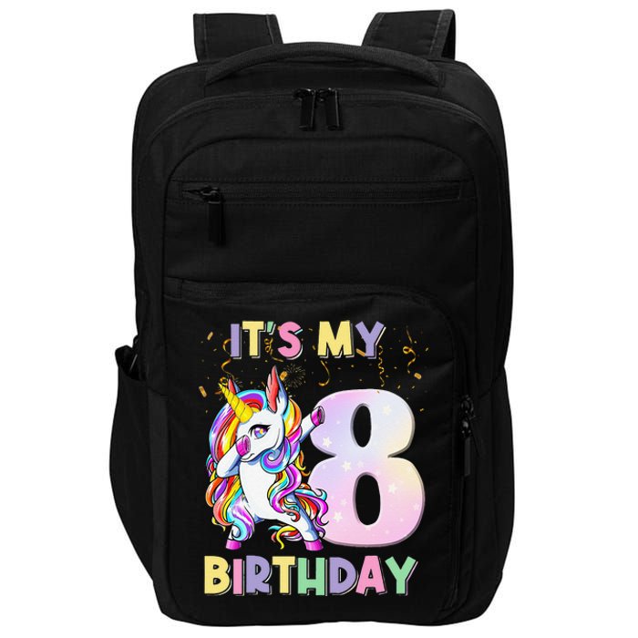 It's My 8th Birthday Unicorn 8 Year Olds Outfit Cute Impact Tech Backpack