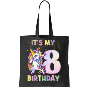 It's My 8th Birthday Unicorn 8 Year Olds Outfit Cute Tote Bag