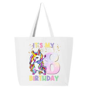 It's My 8th Birthday Unicorn 8 Year Olds Outfit Cute 25L Jumbo Tote