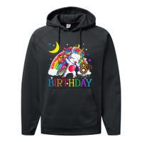 It's My 8th Birthday Unicorn 8 Year Olds Outfit Performance Fleece Hoodie