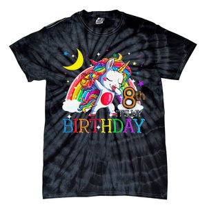 It's My 8th Birthday Unicorn 8 Year Olds Outfit Tie-Dye T-Shirt