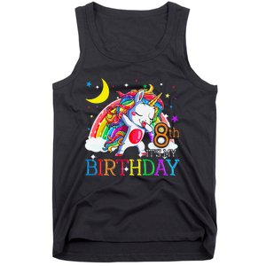 It's My 8th Birthday Unicorn 8 Year Olds Outfit Tank Top