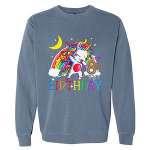 It's My 8th Birthday Unicorn 8 Year Olds Outfit Garment-Dyed Sweatshirt