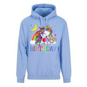 It's My 8th Birthday Unicorn 8 Year Olds Outfit Unisex Surf Hoodie