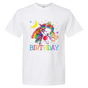 It's My 8th Birthday Unicorn 8 Year Olds Outfit Garment-Dyed Heavyweight T-Shirt