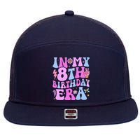 In My 8th Birthday Era Eight Bday 8 Year Old Birthday Girl 7 Panel Mesh Trucker Snapback Hat