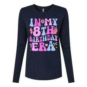 In My 8th Birthday Era Eight Bday 8 Year Old Birthday Girl Womens Cotton Relaxed Long Sleeve T-Shirt