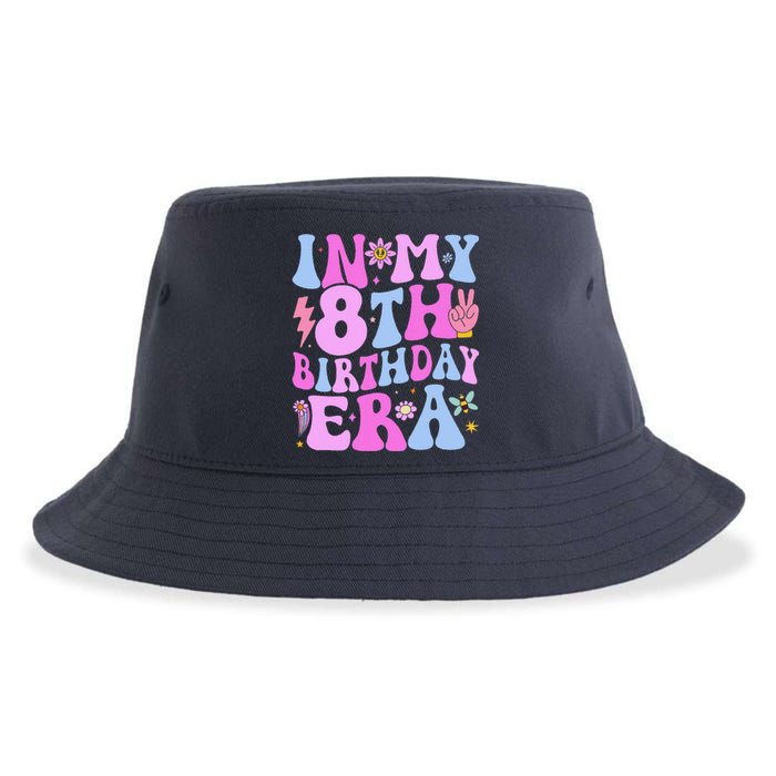 In My 8th Birthday Era Eight Bday 8 Year Old Birthday Girl Sustainable Bucket Hat