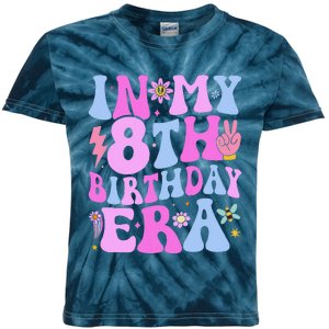 In My 8th Birthday Era Eight Bday 8 Year Old Birthday Girl Kids Tie-Dye T-Shirt