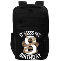 Its My 8th Birthday 8 Years Old Snake Boy And Girl Party Impact Tech Backpack