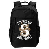 Its My 8th Birthday 8 Years Old Snake Boy And Girl Party Daily Commute Backpack