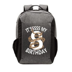 Its My 8th Birthday 8 Years Old Snake Boy And Girl Party Vector Backpack