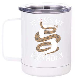 Its My 8th Birthday 8 Years Old Snake Boy And Girl Party 12 oz Stainless Steel Tumbler Cup