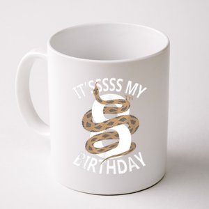 Its My 8th Birthday 8 Years Old Snake Boy And Girl Party Coffee Mug