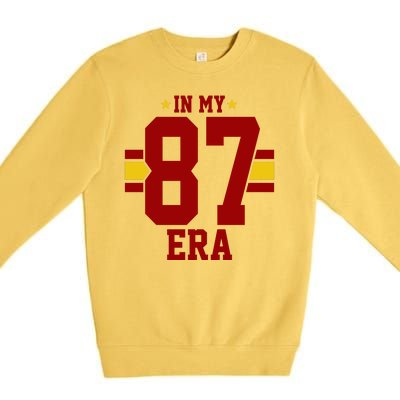 In My 87 Era Funny Football Boyfriend Premium Crewneck Sweatshirt