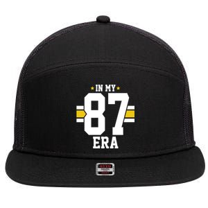 In My 87 Era Funny Football Boyfriend 7 Panel Mesh Trucker Snapback Hat