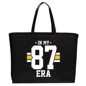 In My 87 Era Funny Football Boyfriend Cotton Canvas Jumbo Tote