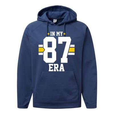 In My 87 Era Funny Football Boyfriend Performance Fleece Hoodie