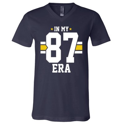 In My 87 Era Funny Football Boyfriend V-Neck T-Shirt