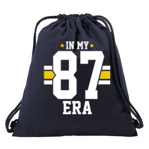 In My 87 Era Funny Football Boyfriend Drawstring Bag