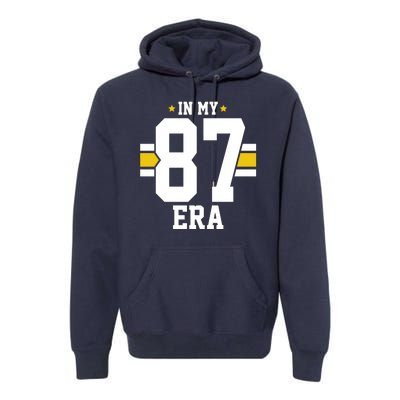 In My 87 Era Funny Football Boyfriend Premium Hoodie