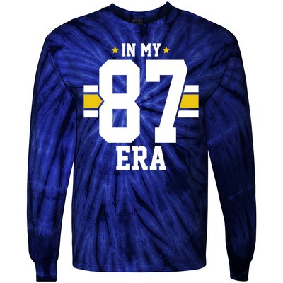 In My 87 Era Funny Football Boyfriend Tie-Dye Long Sleeve Shirt