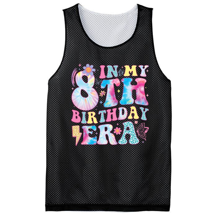 In My 8th Birthday Era Eight Bday 8 Year Old Birthday Girl Mesh Reversible Basketball Jersey Tank