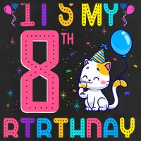 It's My 8th Birthday Cat Birthday 8 Yr Old Outfit 11oz C Handle Ceramic Mug