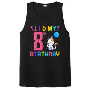 It's My 8th Birthday Cat Birthday 8 Yr Old Outfit PosiCharge Competitor Tank