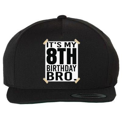 It's My 8th Birthday Bro Eighth Birthday Party Wool Snapback Cap