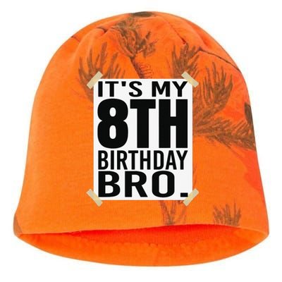 It's My 8th Birthday Bro Eighth Birthday Party Kati - Camo Knit Beanie