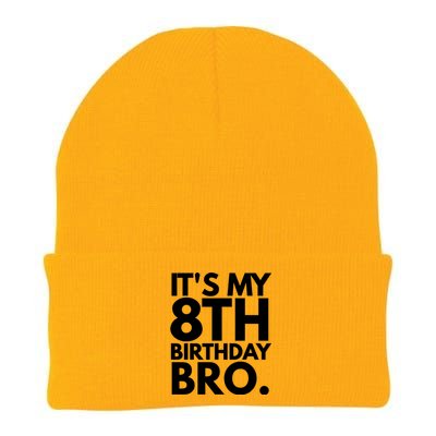 It's My 8th Birthday Bro Eighth Bday Party For Boys TShirt Knit Cap Winter Beanie