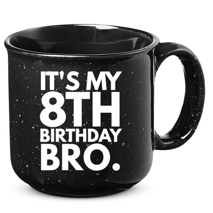 It's My 8th Birthday Bro Eighth Bday Party For Boys TShirt 15oz Campfire Ceramic Mug